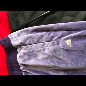Purple Velvet Adidas Sweats